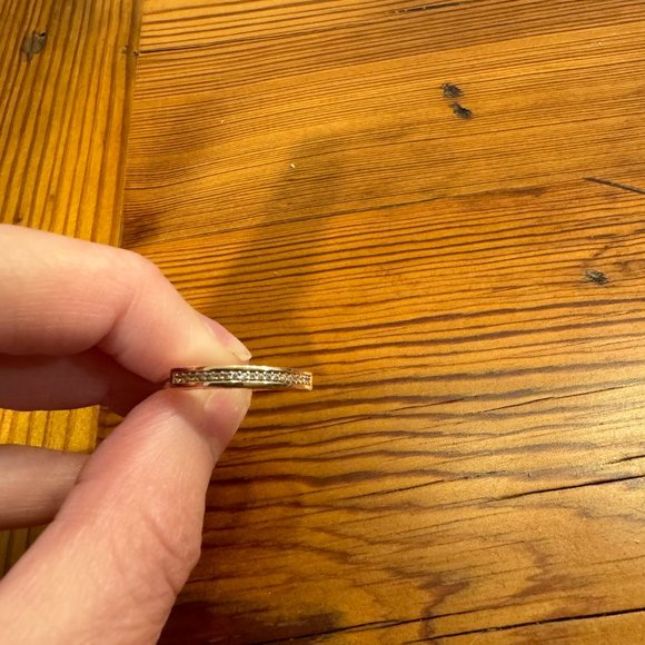 Pandora Signature I-D Pavé Ring ROSE GOLD Plated (Sz. 7.5) - Picture 6 of 10